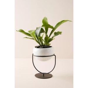 NEW Anthropologie speckled ceramic tabletop/hanging planter